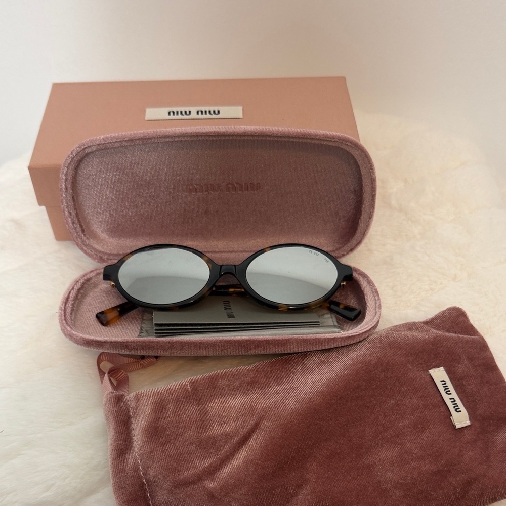 NWT Miu Miu Eyewear Oval-Frame Sunglasses